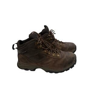 Timberland Waterproof Hiking Boots Brown Leather Lace Up Men’s Size 10W